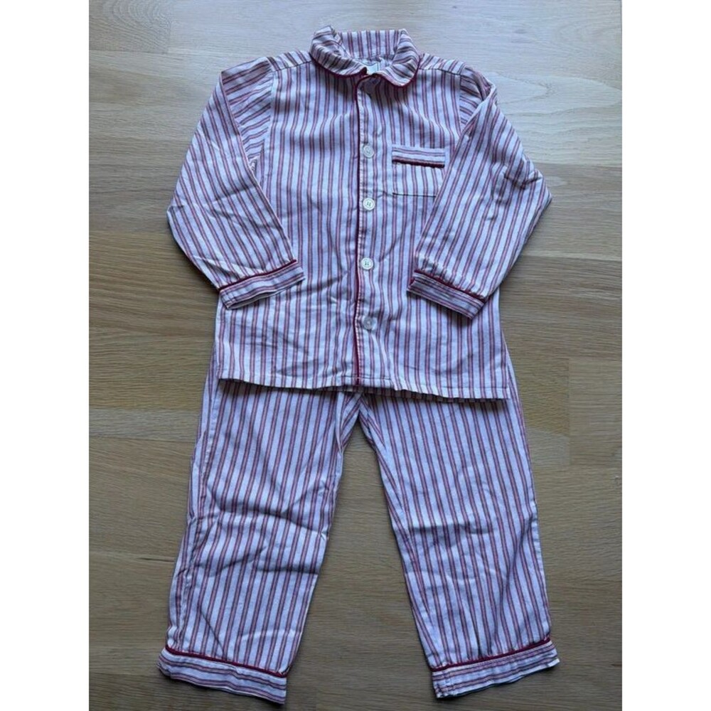 Petite Plume Antique ticking stripe boys pajamas size 5